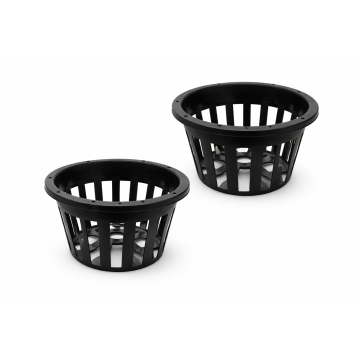 5" Slotted Black Plastic Orchid Pot