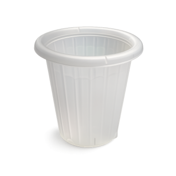 8.25" Corrugated Clear Orchid Pot