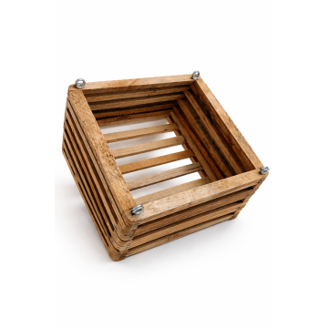 10" Square Slatted Wood Orchid Basket - Vanda Hanging Basket