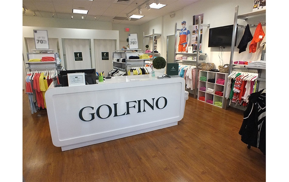 custom white gloss check out counter